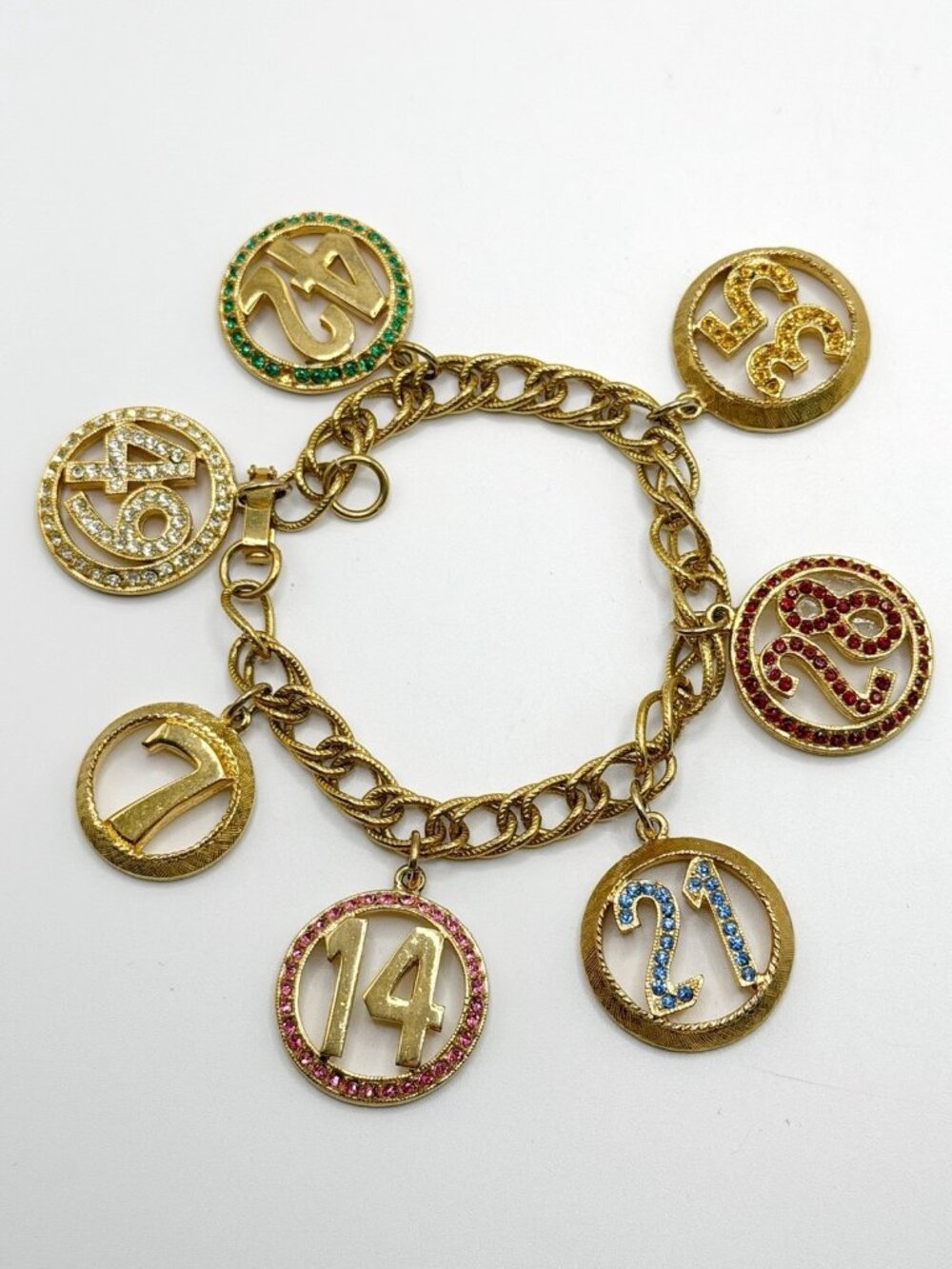 7 Year‎ Service Award Charm Bracelet 7,14,21,28,35,42,49 FLAW